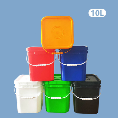 Kuru Ürünler Ambalaj Sıvı Depolama için 10L Kare HDPE Plastik Konteyner
