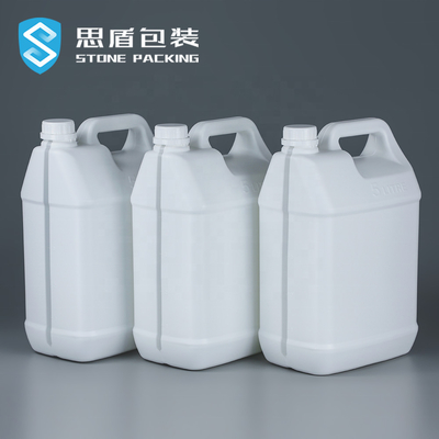 220G Kare HDPE Şişe Boş 5l Konteynerler Asit Alkaliye Dayanıklı