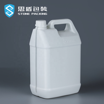 220G Kare HDPE Şişe Boş 5l Konteynerler Asit Alkaliye Dayanıklı