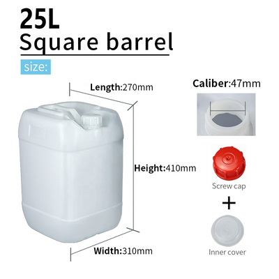 Dikdörtgen 25 Litre Vidalı Üst Plastik Varil 1.35KG ISO9001