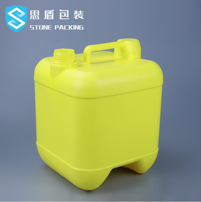 Sarı 39mm 10L HDPE Konteyner Saplı Plastik Şişe 302mm