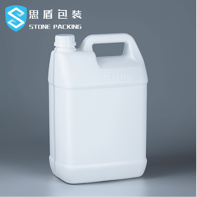 128 Fl Oz Beyaz HDPE Plastik Kare 5 Galon Kova 220g OEM