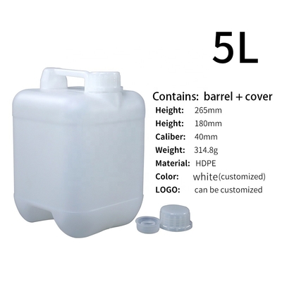 Yükseklik 265mm 5 Litre Plastik Hdpe Bidon Kalibre 40mm