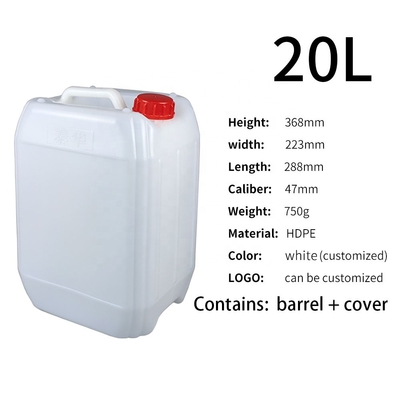Kimyasal Depolama Beyaz Saydam 41mm Hdpe Bidon 20 Litre
