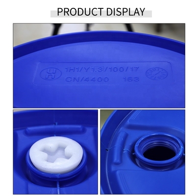 Mühürlü Yağ Mavisi HDPE 55 Galon Plastik Varil Vidalı Kapak