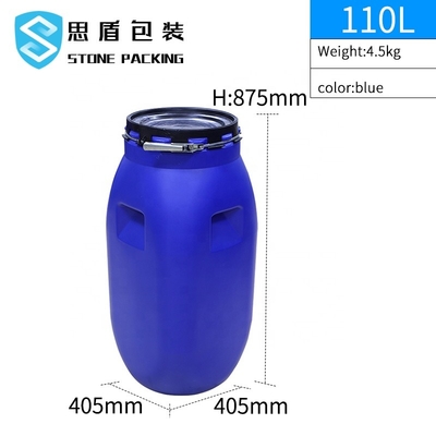 110L HDPE Plastik Kap OEM ODM HDPE Mavi Kova 4.5kg