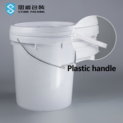 Dia 26.7cm Yuvarlak Plastik 20 Litre Kapaklı Boya Kovası 1000g