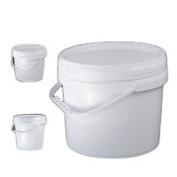 Plastik PP 5 Litre Yuvarlak Plastik Varil 360g Çap 222mm 205mm