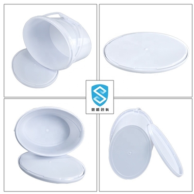 Oval 1 Galon Kimyasal Kaplar Oval Yuvarlak Kapaklı Kova 265 * 265mm