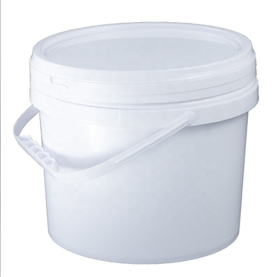 Dia 222mm PP Beyaz 5l Kimyasal Yuvarlak Plastik Kaplar 360g