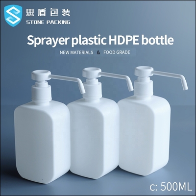 Dezenfektan 500ml Plastik Pompa PET Plastik Şişeler Kalibre 25mm
