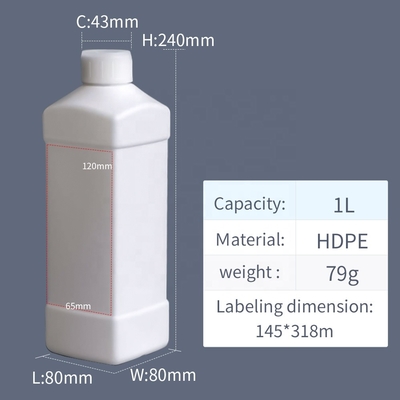 Dezenfektan Süt 1 Litre HDPE Plastik Şişe Asit Etch