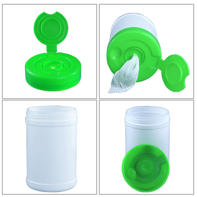 Yarı Saydam Vidalı Kapaklı HDPE Islak Mendil Plastik Kap 900g