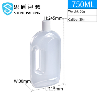 Kalibre 30mm Yarı Saydam 750ml Saplı Plastik Şişe