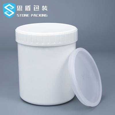 Beyaz Siyah 12 * 140mm 1L Vidalı Kapaklı Plastik Kavanoz OEM ODM