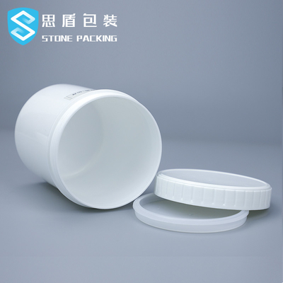 Beyaz Siyah 12 * 140mm 1L Vidalı Kapaklı Plastik Kavanoz OEM ODM