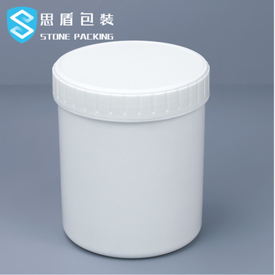 Beyaz Siyah 12 * 140mm 1L Vidalı Kapaklı Plastik Kavanoz OEM ODM